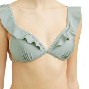 No Boundaries Green River Ruffle Bikini